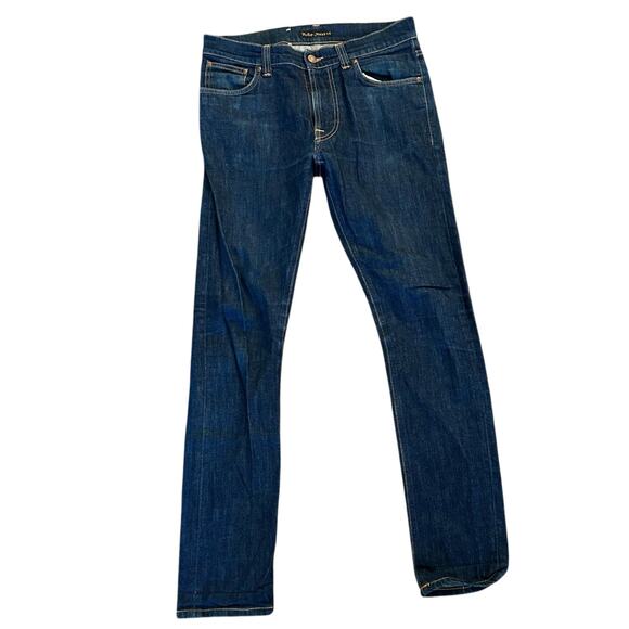 Nudie Jeans Co Lean Dean Mens 30x29 Slim Fit Denim Tapered Organic Cotton Italy - Picture 1 of 7